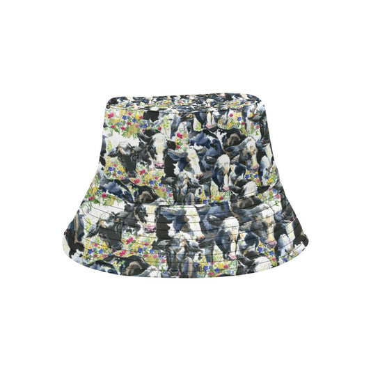 Cow Watercolor Print Pattern Unisex Bucket Hat