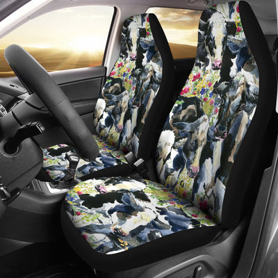 Cow Watercolor Print Pattern Universal Fit Car Seat Covers
