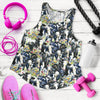 Cow Watercolor Print Pattern Women Racerback Tank Top