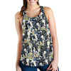 Cow Watercolor Print Pattern Women Racerback Tank Top