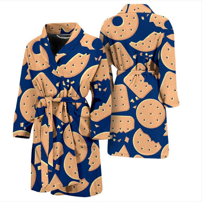 Cracker Pattern Print Design 03 Men Bathrobe-JORJUNE.COM