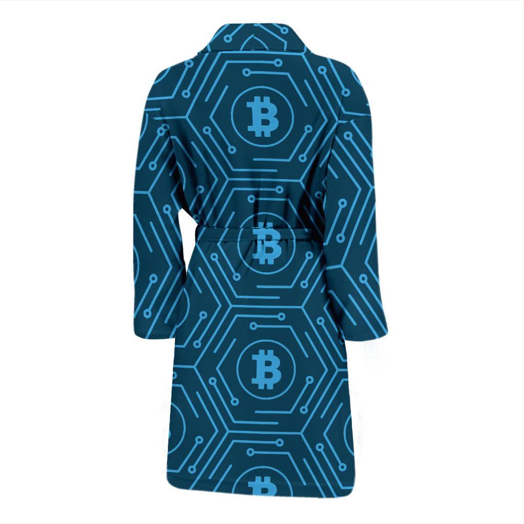 Cryptocurrency Pattern Print Design 04 Men Bathrobe-JORJUNE.COM