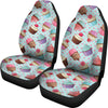 Cupcakes Fancy Heart Print Pattern Universal Fit Car Seat Covers