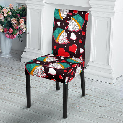 Cupcakes Heart Print Pattern Dinning Chair Slipper-JTAMIGO.COM