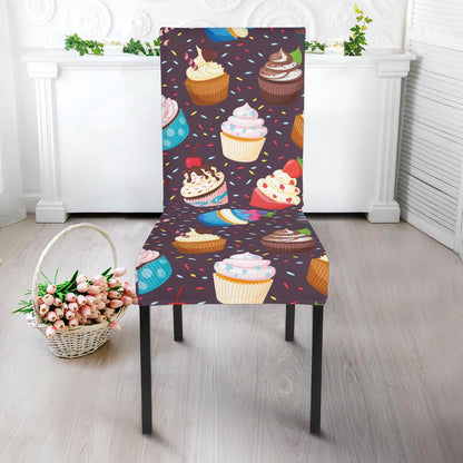 Cupcakes Party Print Pattern Dinning Chair Slipper-JTAMIGO.COM