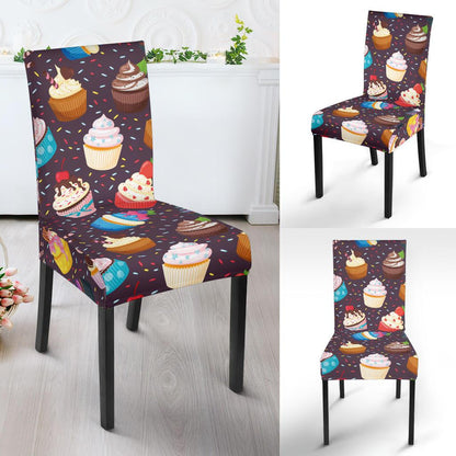 Cupcakes Party Print Pattern Dinning Chair Slipper-JTAMIGO.COM
