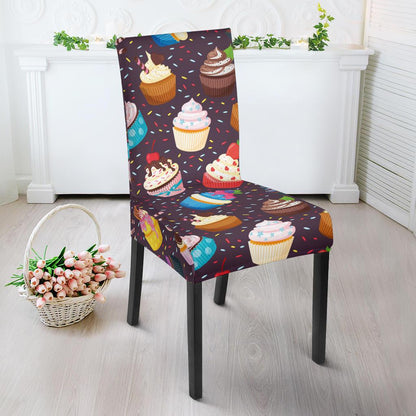 Cupcakes Party Print Pattern Dinning Chair Slipper-JTAMIGO.COM