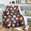 Cupcakes Party Print Pattern Fleece Blanket