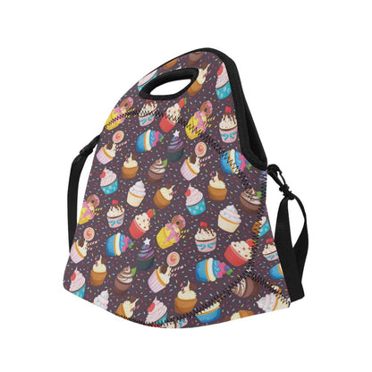 Cupcakes Party Print Pattern Neoprene Lunch Bag (Model 1669)(Large)-JTAMIGO.COM