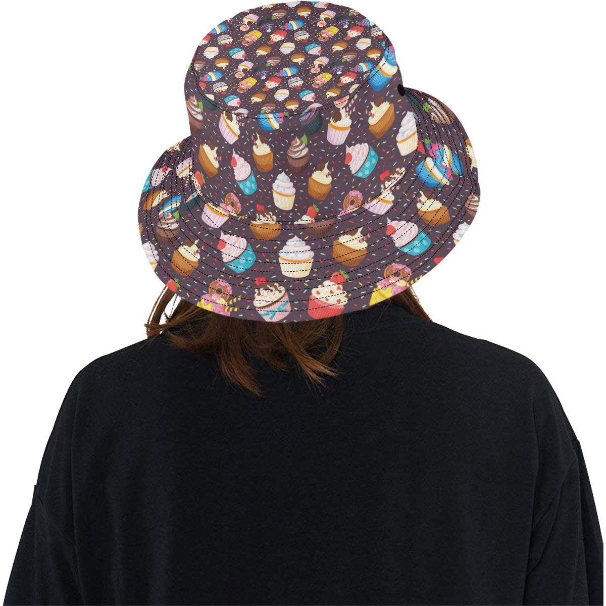 Cupcakes Party Print Pattern Unisex Bucket Hat