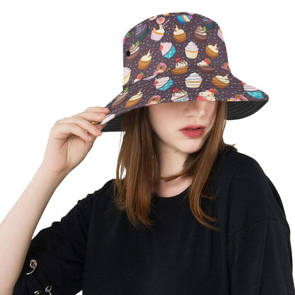 Cupcakes Party Print Pattern Unisex Bucket Hat