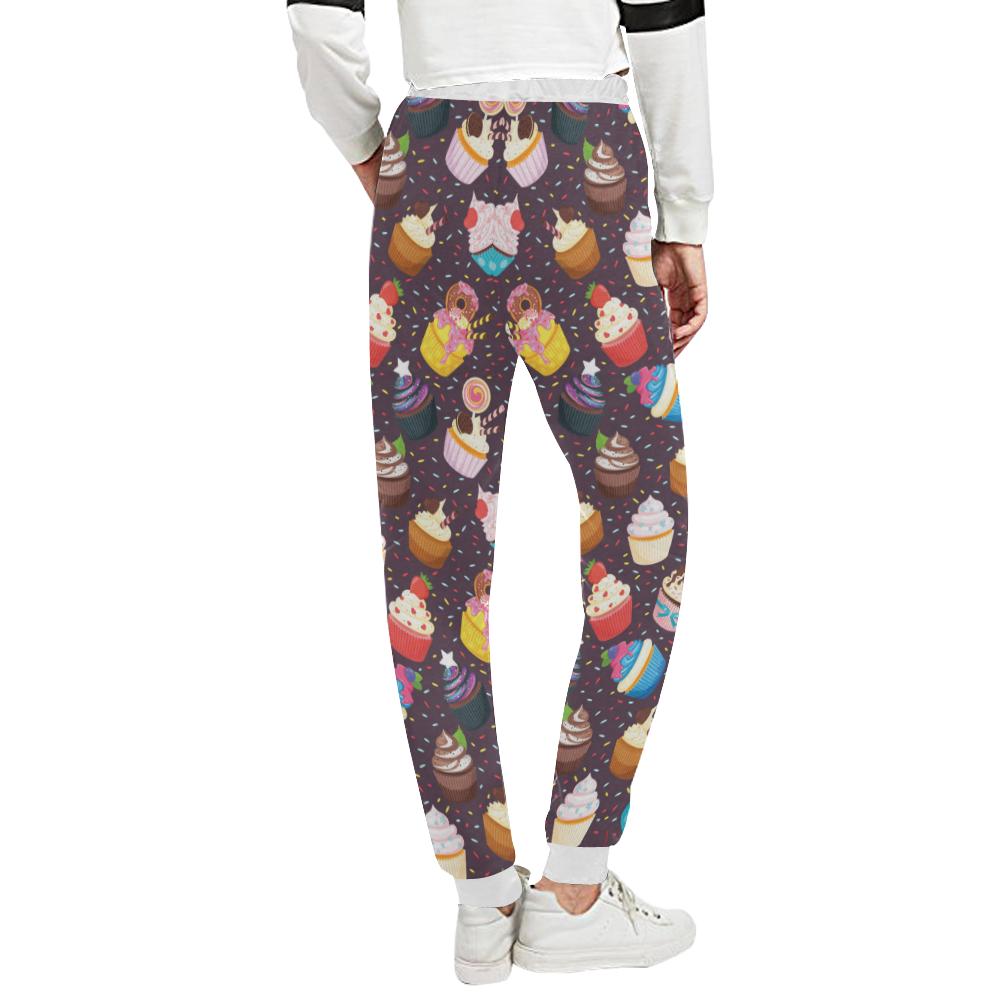 Cupcakes Party Print Pattern Unisex Casual Sweatpants (Model L11)-JTAMIGO.COM
