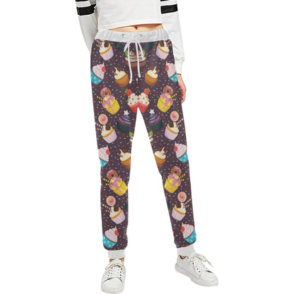 Cupcakes Party Print Pattern Unisex Casual Sweatpants (Model L11)-JTAMIGO.COM