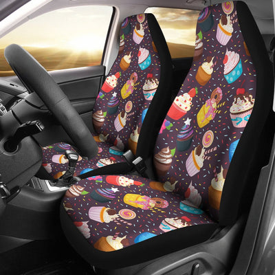 Cupcakes Party Print Pattern Universal Fit Car Seat Covers
