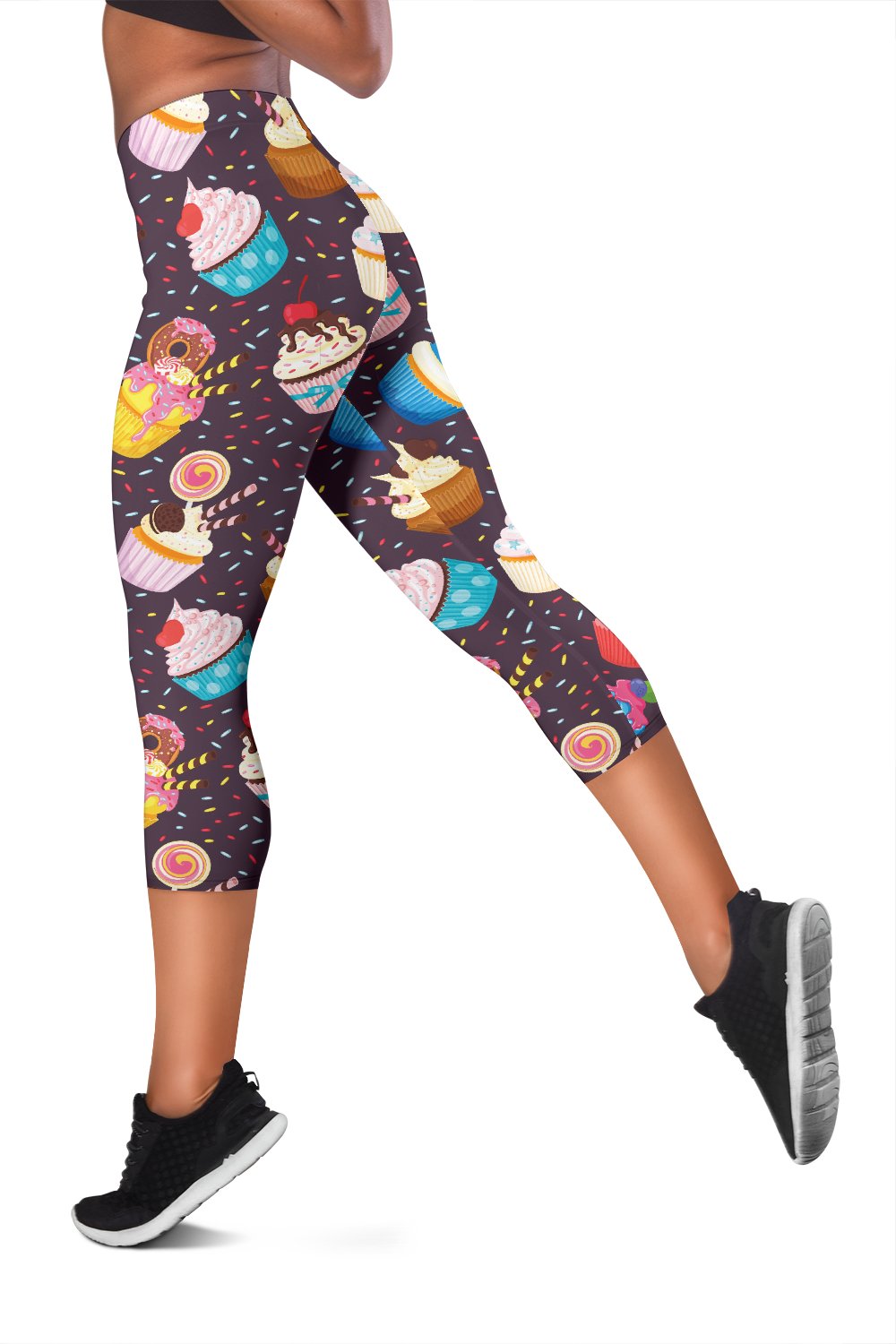 Cupcakes Party Print Pattern Women Capris