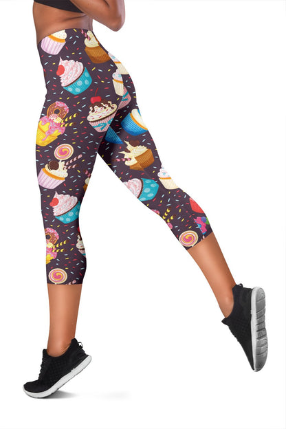 Cupcakes Party Print Pattern Women Capris