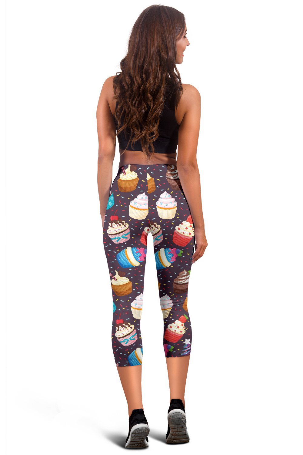 Cupcakes Party Print Pattern Women Capris
