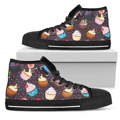 Cupcakes Party Print Pattern Women High Top Shoes