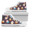 Cupcakes Party Print Pattern Women High Top Shoes