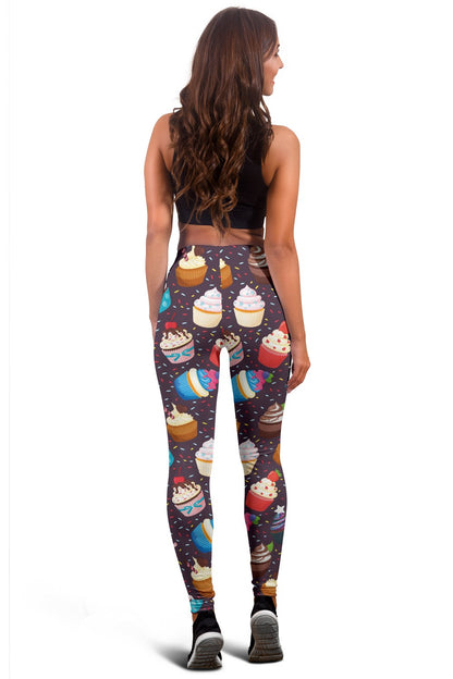 Cupcakes Party Print Pattern Women Leggings