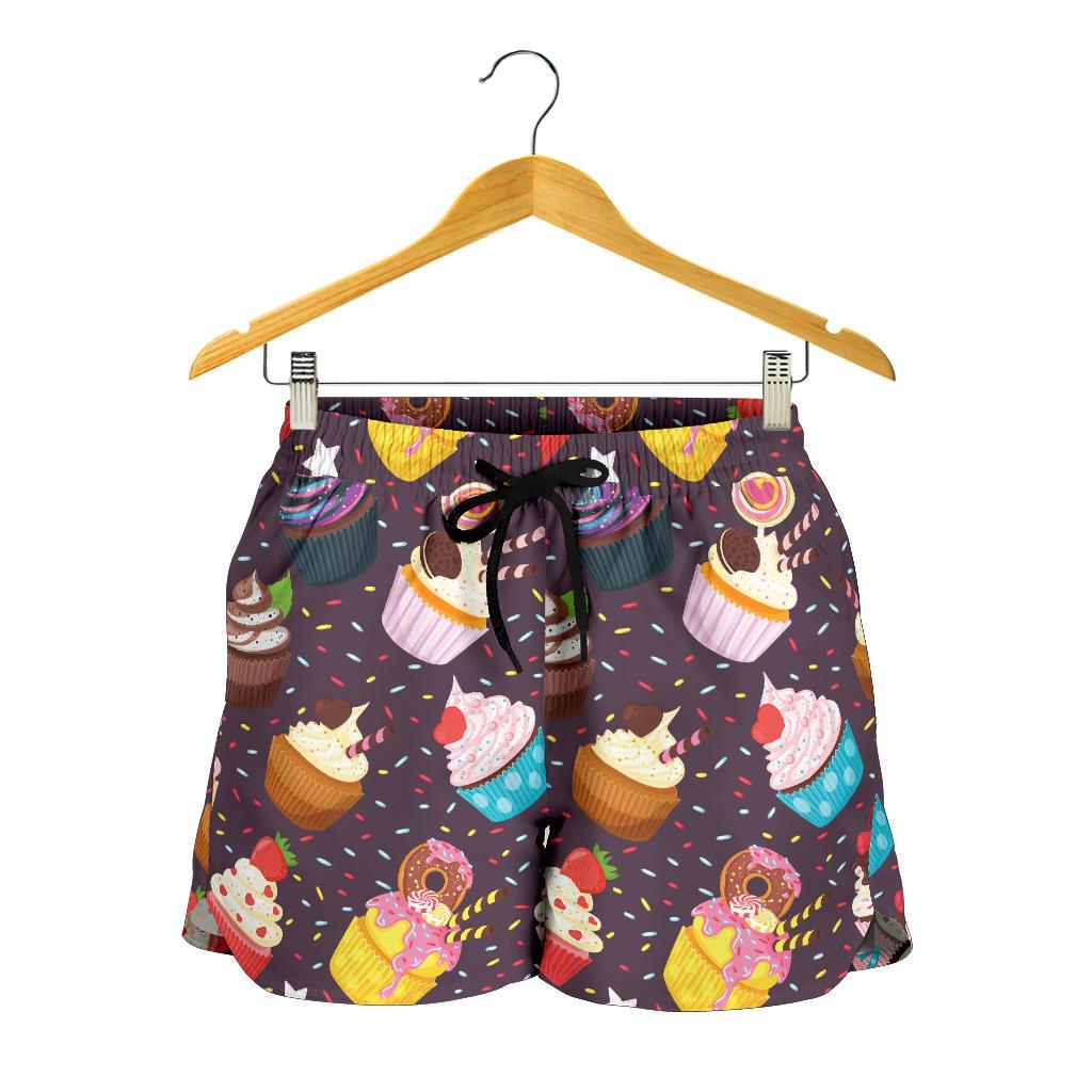 Cupcakes Party Print Pattern Women Shorts-JTAMIGO.COM