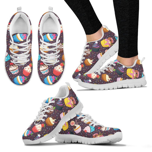 Cupcakes Party Print Pattern Women Sneakers Shoes