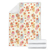Cupcakes Strawberry Cherry Print Fleece Blanket