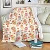 Cupcakes Strawberry Cherry Print Fleece Blanket