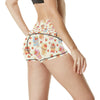 Cupcakes Strawberry Cherry Print High Waisted Spandex Shorts-JTAMIGO.COM