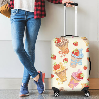 Cupcakes Strawberry Cherry Print Luggage Cover Protector