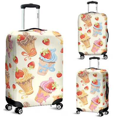 Cupcakes Strawberry Cherry Print Luggage Cover Protector