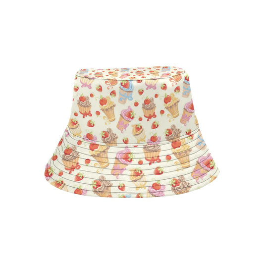 Cupcakes Strawberry Cherry Print Unisex Bucket Hat