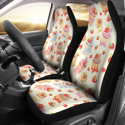 Cupcakes Strawberry Cherry Print Universal Fit Car Seat Covers