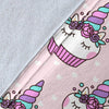 Cupcakes Unicorn Print Pattern Fleece Blanket