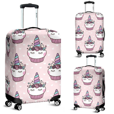 Cupcakes Unicorn Print Pattern Luggage Cover Protector