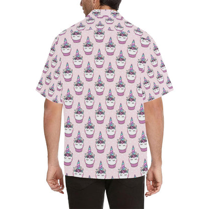 Cupcakes Unicorn Print Pattern Men Aloha Hawaiian Shirt