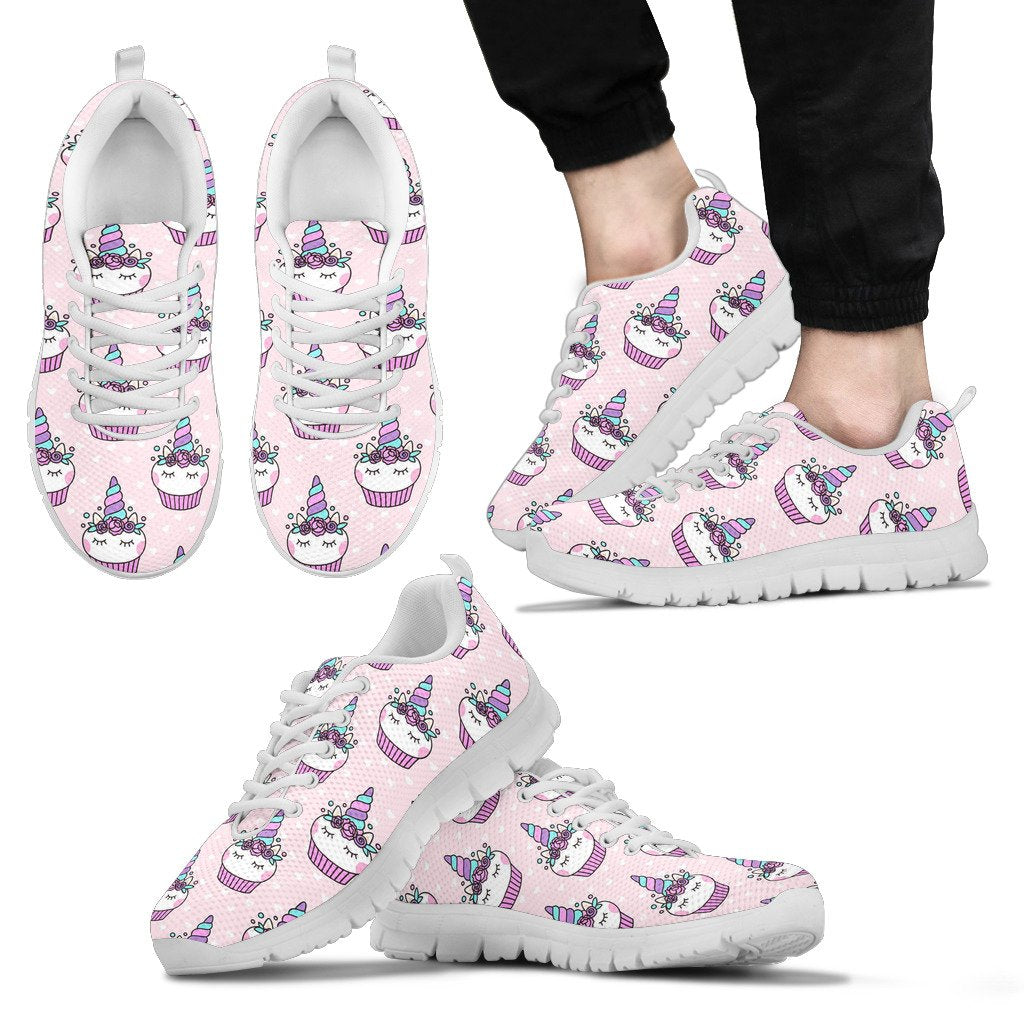 Cupcakes Unicorn Print Pattern Men Sneakers Shoes