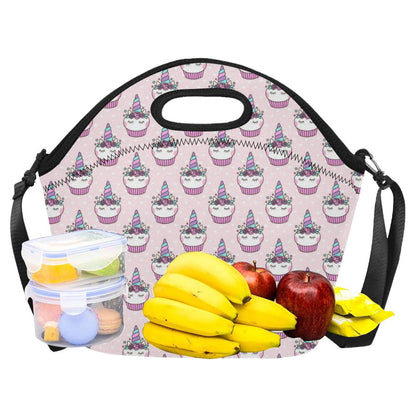 Cupcakes Unicorn Print Pattern Neoprene Lunch Bag (Model 1669)(Large)-JTAMIGO.COM