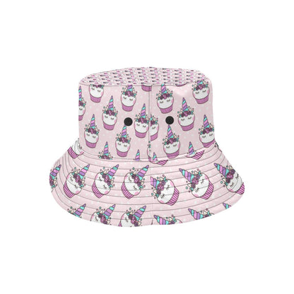 Cupcakes Unicorn Print Pattern Unisex Bucket Hat