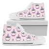 Cupcakes Unicorn Print Pattern Women High Top Shoes