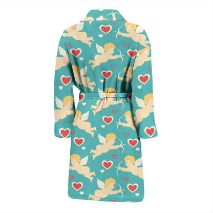 Cupid Pattern Print Design 01 Men Bathrobe-JORJUNE.COM