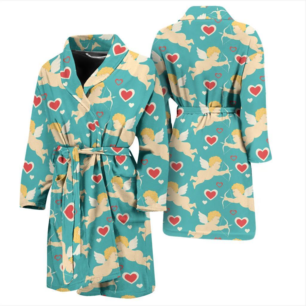 Cupid Pattern Print Design 01 Men Bathrobe-JORJUNE.COM