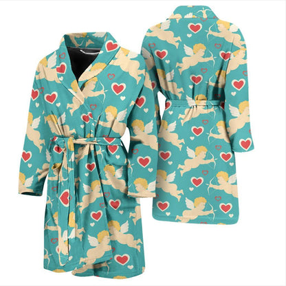 Cupid Pattern Print Design 01 Men Bathrobe-JORJUNE.COM