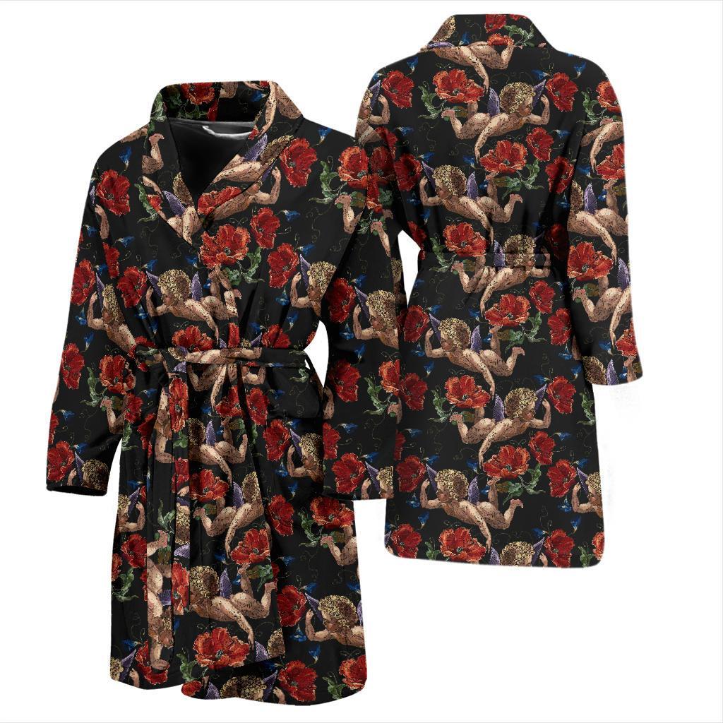 Cupid Pattern Print Design 05 Men Bathrobe-JORJUNE.COM
