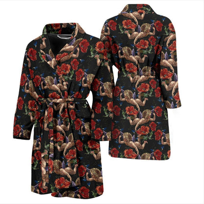 Cupid Pattern Print Design 05 Men Bathrobe-JORJUNE.COM