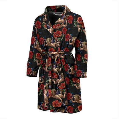 Cupid Pattern Print Design 05 Men Bathrobe-JORJUNE.COM