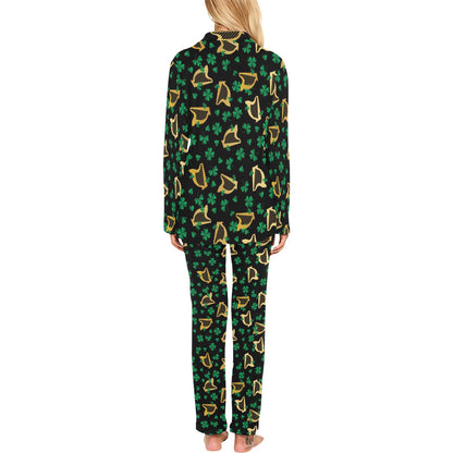 Harp Print Design LKS402 Women's Long Pajama Set