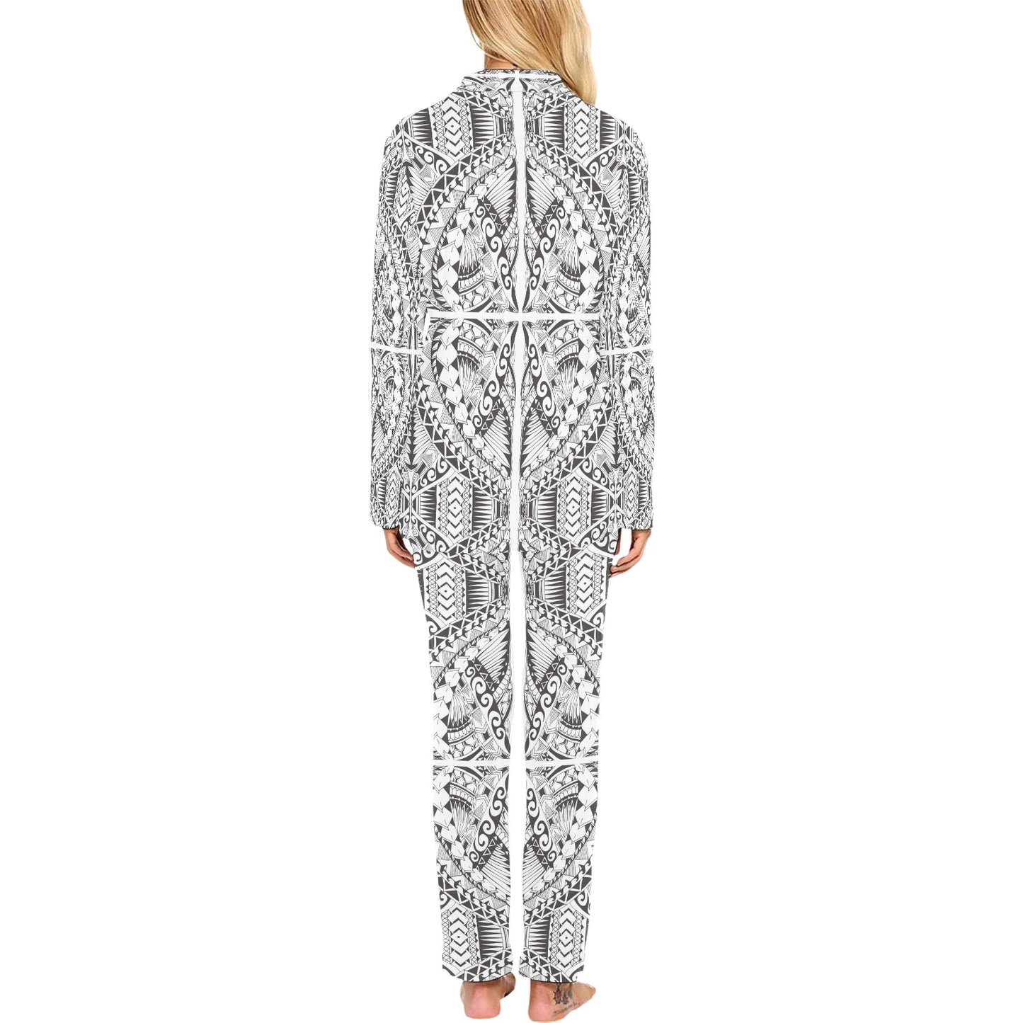 Samoan Style Print Design LKS301 Women's Long Pajama Set