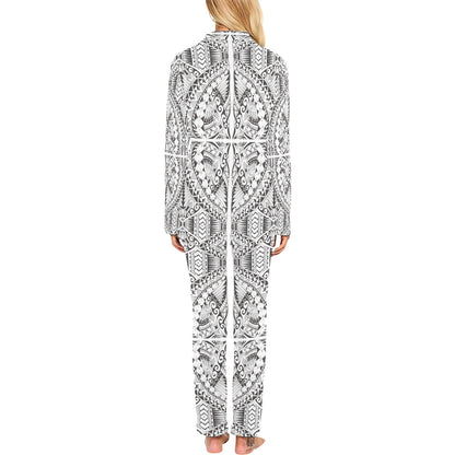Samoan Style Print Design LKS301 Women's Long Pajama Set