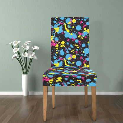 Splatter Colorful Print Design LKS301 Dining Chair Slipcover